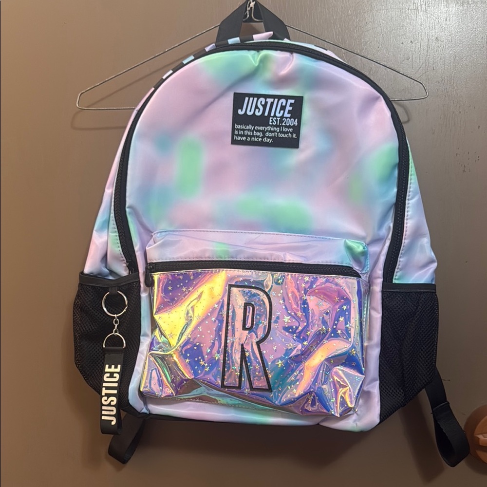 Justice Pastel Backpack with Iridescent Pocket